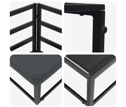 Āra Mēbeles Ar Spilvenu Ar Spilvenu 3 Pcs Melns Un Anthracite Vidaxl