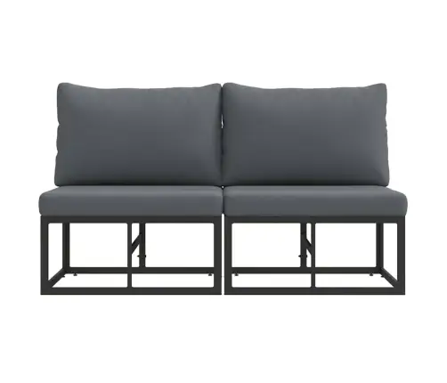 Āra Mēbeles Ar Spilvenu Ar Spilvenu 2 Pcs Melns Un Anthracite Vidaxl