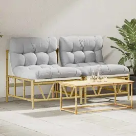 Dārza Krēsls 2 Pcs Gaiši Pelēka 75 X 75 X 71 Cm Tērauds Vidaxl