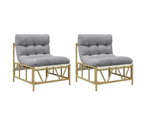 Dārza Relaksējošie Krēsli 2 Gab. Ar Spilvenu 60X80X71 Cm Tērauda Vidaxl