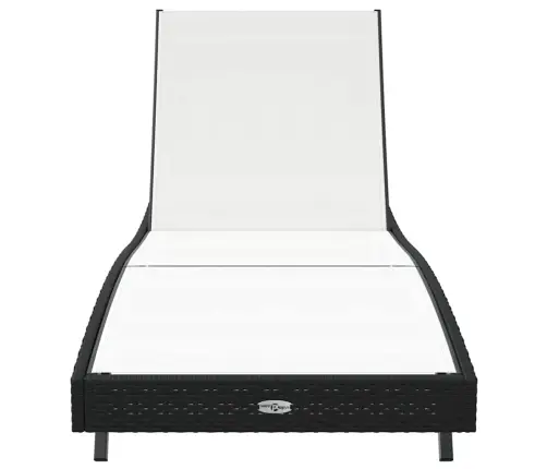 Saulės Gultas Juoda Ir Balta 197 X 70 X 82 Cm Poliratanas