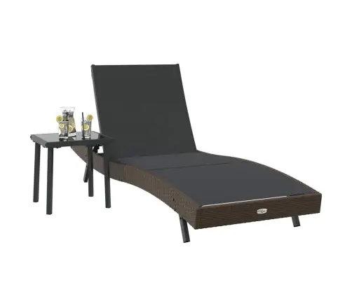 Sauļošanās Krēsls Ar Spilvenu -Persona 2 Pcs Brūna 40 X 40 X 40.5 Cm Vidaxl