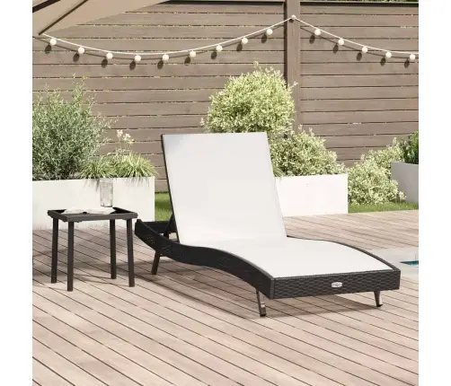 Sauļošanās Krēsls Ar Spilvenu -Persona 2 Pcs Melna 40 X 40 X 40.5 Cm Vidaxl