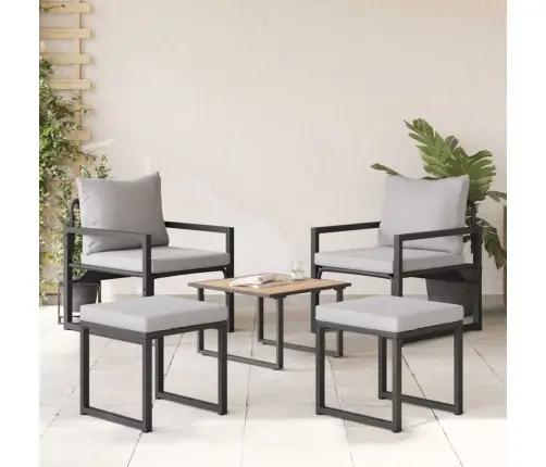 Aia Mööbel Padjaga Muu 4 Pcs Must Teras