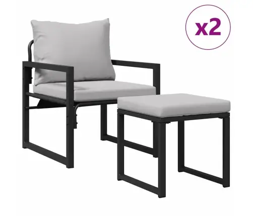 Aia Mööbel Padjaga Muu 4 Pcs Must Teras