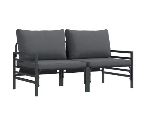 Āra Mēbeles Ar Spilvenu Ar Spilvenu 2 Pcs Antracīts Vidaxl