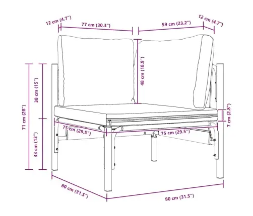 Āra Mēbeles Ar Spilvenu Ar Spilvenu Antracīts Vidaxl