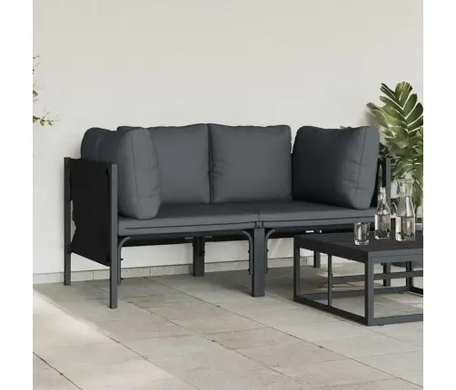 Āra Mēbeles Ar Spilvenu Ar Spilvenu 2 Pcs Antracīts Vidaxl