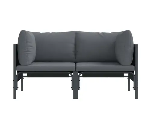 Āra Mēbeles Ar Spilvenu Ar Spilvenu 2 Pcs Antracīts Vidaxl