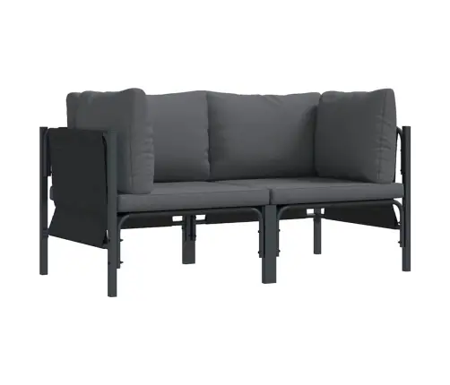 Āra Mēbeles Ar Spilvenu Ar Spilvenu 2 Pcs Antracīts Vidaxl