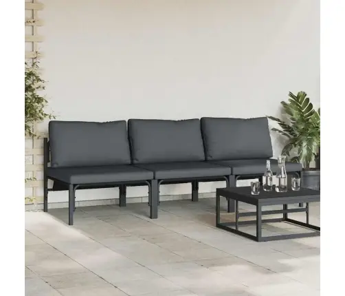 Āra Mēbeles Ar Spilvenu Ar Spilvenu 3 Pcs Antracīts Vidaxl