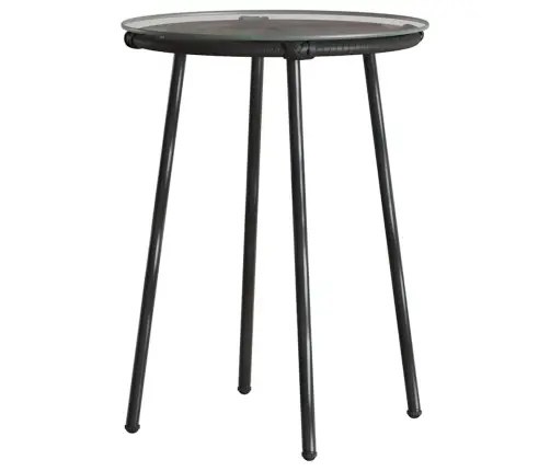 Dārza Ēdamgalds 3 Pcs Melns, Antracīts 35 X 35 X 45 Cm Vidaxl