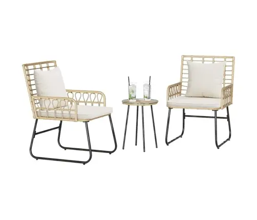 Dārza Ēdamgalds 3 Pcs Melns, Antracīts 35 X 35 X 45 Cm Vidaxl