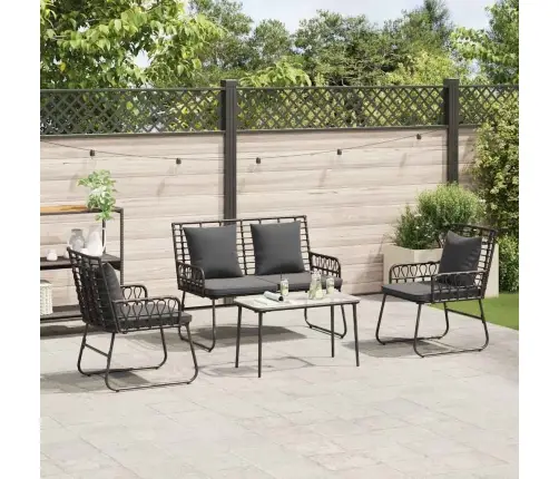 Sodo Valgomojo Komplektas 3 Pcs Juoda Ir Antracitas