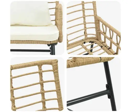 Dārza Ēdamgalds 3 Pcs Melns, Antracīts 113 X 69 X 83 Cm Vidaxl