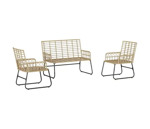 Dārza Ēdamgalds 3 Pcs Melns, Antracīts 113 X 69 X 83 Cm Vidaxl