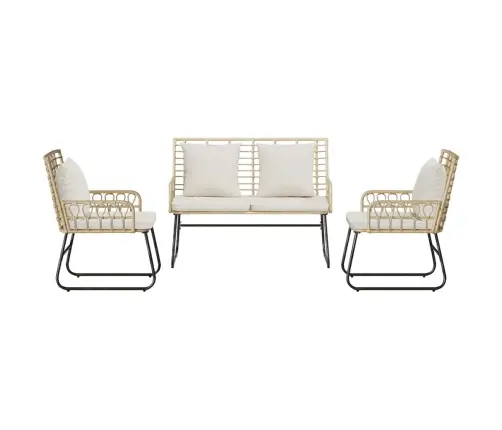 Dārza Ēdamgalds 3 Pcs Melns, Antracīts 113 X 69 X 83 Cm Vidaxl