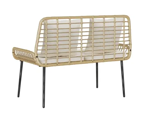 Dārza Sols Ar Spilvenu Melns, Antracīts 109 X 63 X 83 Cm Vidaxl