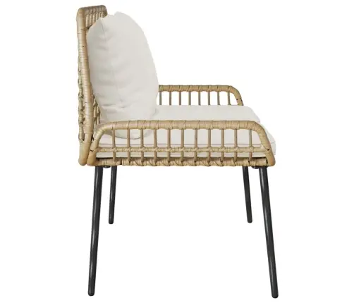 Dārza Sols Ar Spilvenu Melns, Antracīts 109 X 63 X 83 Cm Vidaxl