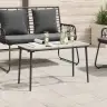 Dārza Galds Melna 80 X 40 X 45 Cm Poliūtu Rotangpalma Vidaxl