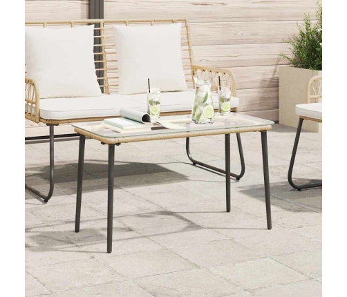 Sodo Stalas Natūrali 80 X 40 X 45.5 Cm Poli Ratanas