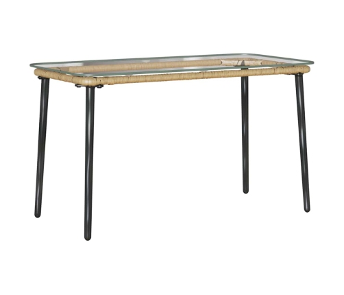 Sodo Stalas Natūrali 80 X 40 X 45.5 Cm Poli Ratanas