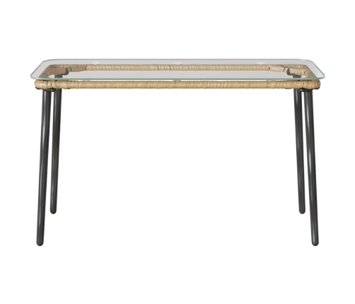 Sodo Stalas Natūrali 80 X 40 X 45.5 Cm Poli Ratanas