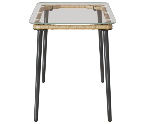 Sodo Stalas Natūrali 80 X 40 X 45.5 Cm Poli Ratanas