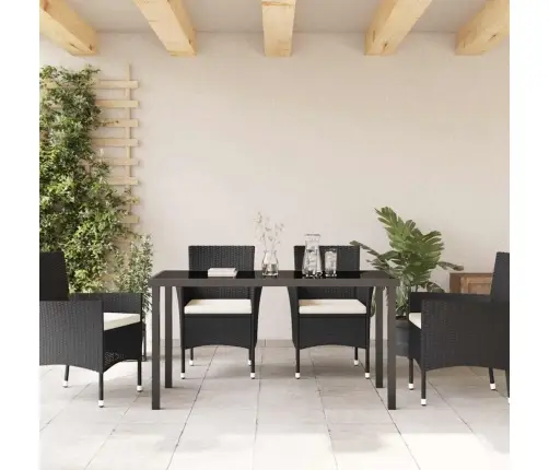 Dārza Galds Melns 140X70X73 Cm Vidaxl