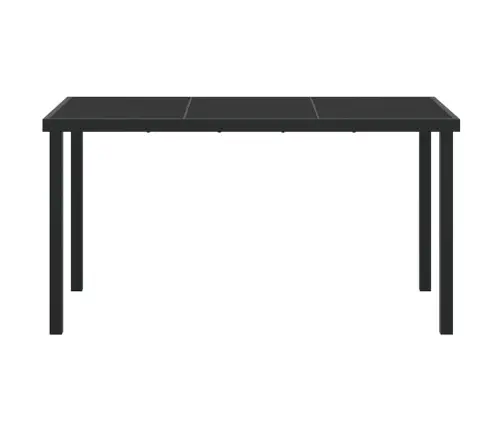 Dārza Galds Melns 140X70X73 Cm Vidaxl