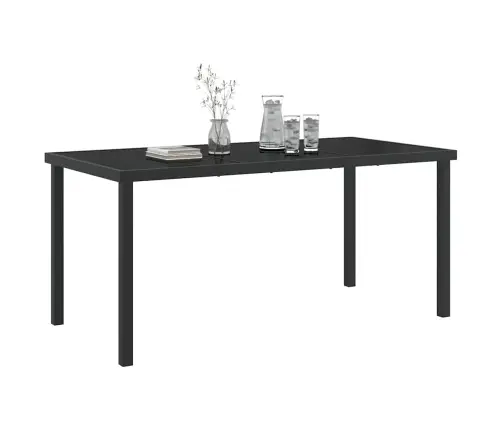 Sodo Stalas Juoda 160 X 80 X 73 Cm Metalas