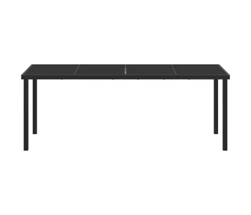 Dārza Galds Melna 200 X 80 X 73 Cm Masīvs Tīkkoks Vidaxl