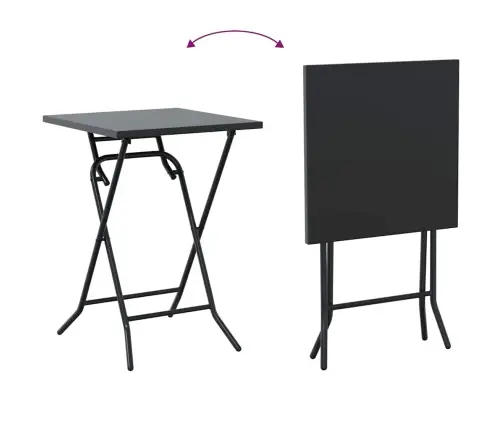 Sodo Bistro Rinkinys 3 Pcs Antracitas Plienas