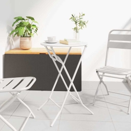 Sodo Stalas Balta 50 X 50 X 72 Cm Plienas