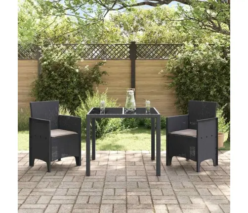 Dārza Krēsli Ar Spilveniem 2 Gab. Antracīts Polirasens Vidaxl