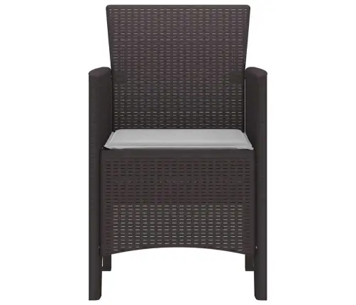 Dārza Krēsli Ar Spilveniem 2 Gab Brūna Poli Rotanga Vidaxl