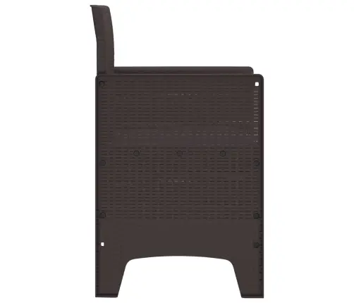 Sodo Kėdė Su Pagalve 2 Pcs Ruda 53 X 49 X 85 Cm Polipropilenas