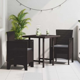 Dārza Krēsls 2 Pcs Brūna 53 X 49 X 85 Cm Pp Vidaxl