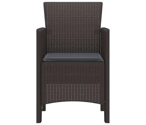 Dārza Krēsli Ar Spilveniem 2 Gab Brūns Vidaxl