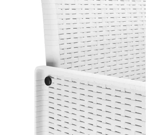 Dārza Krēsli Ar Spilveniem 2 Gab. Balts Poli Rotangpalma Vidaxl