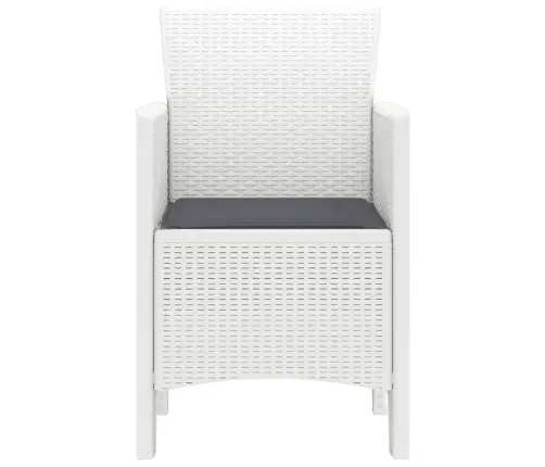 Sodo Kėdė 2 Pcs Balta 53 X 49 X 85 Cm Pp