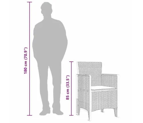 Sodo Kėdė 2 Pcs Balta 53 X 49 X 85 Cm Pp