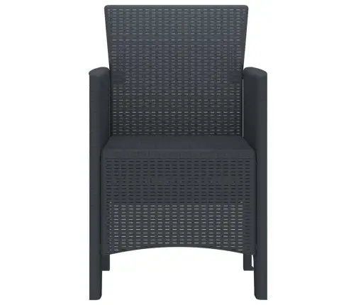 Dārza Krēsli 4 Gab. Antracīts Poliratan Vidaxl
