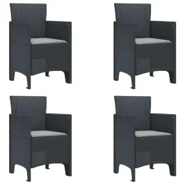 Sodo Kėdė 4 Pcs Antracitas 53 X 49 X 85 Cm Pp