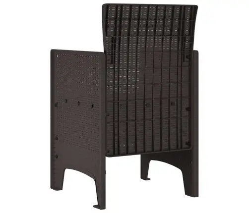 Sodo Kėdė 4 Pcs Ruda 53 X 49 X 85 Cm Pp