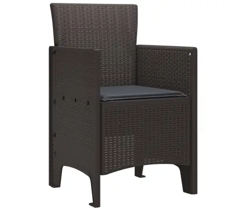 Dārza Krēsli Ar Spilveniem 4 Gab. Brūnā Poliratanā Vidaxl