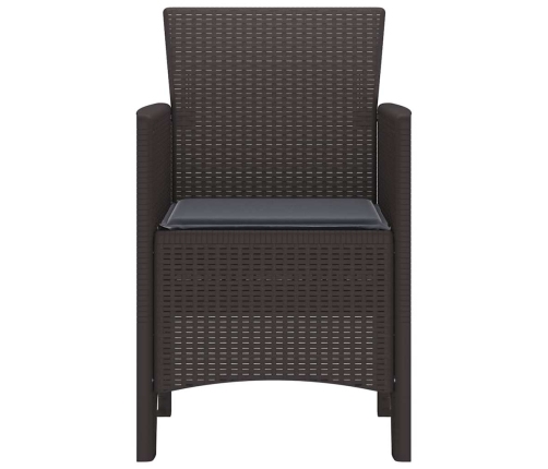 Sodo Kėdė 4 Pcs Ruda 53 X 49 X 85 Cm Pp