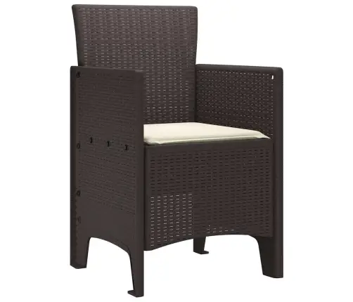 Sodo Kėdė 4 Pcs Ruda 53 X 49 X 85 Cm Pp