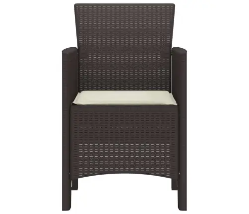 Sodo Kėdė 4 Pcs Ruda 53 X 49 X 85 Cm Pp