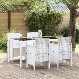 Dārza Krēsls 4 Pcs Balts 53 X 49 X 85 Cm Pp Vidaxl